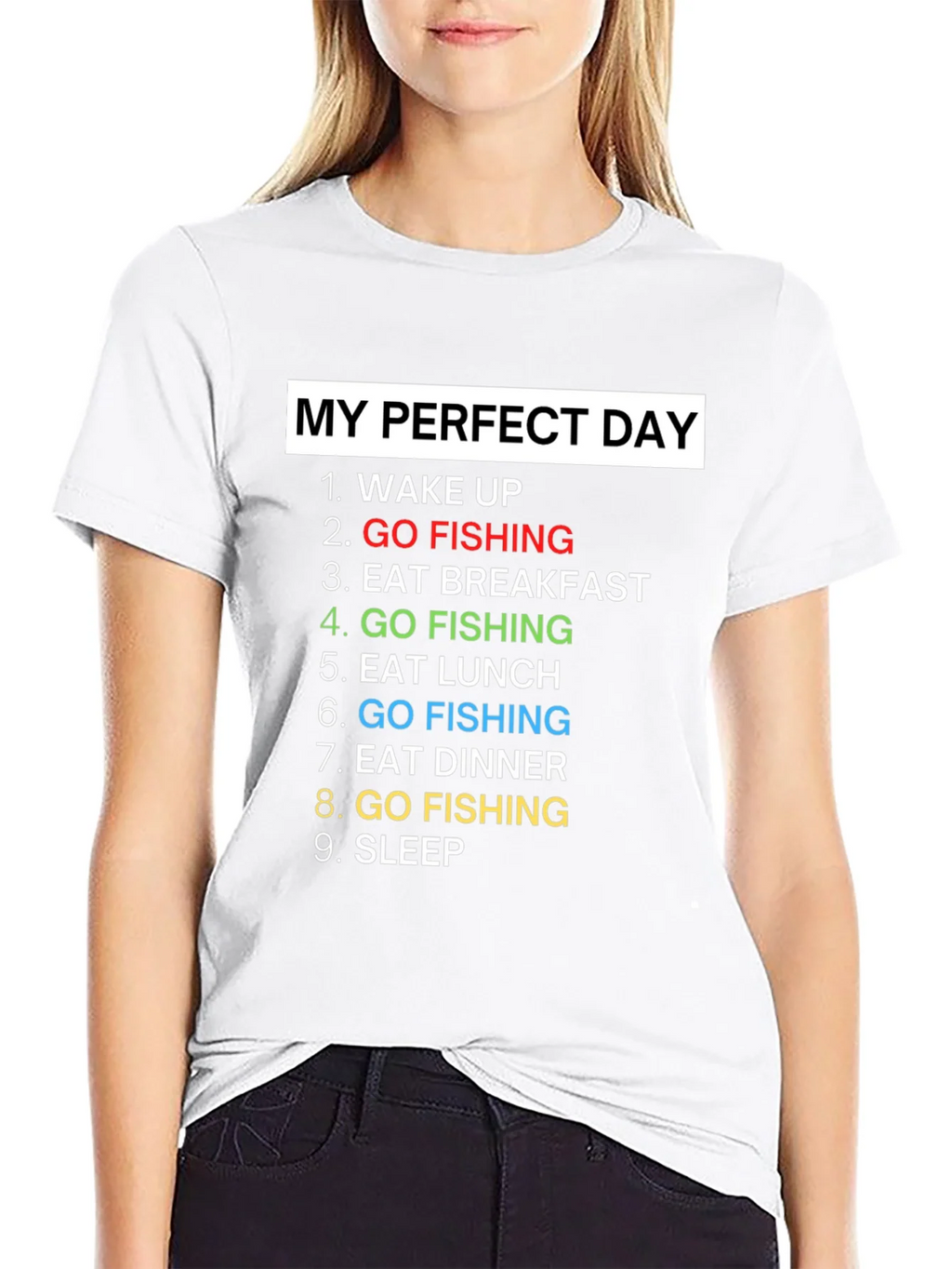 My Perfect Day Fishing T-Shirt Gift for Fisherman