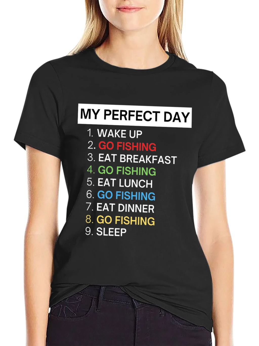 My Perfect Day Fishing T-Shirt Gift for Fisherman