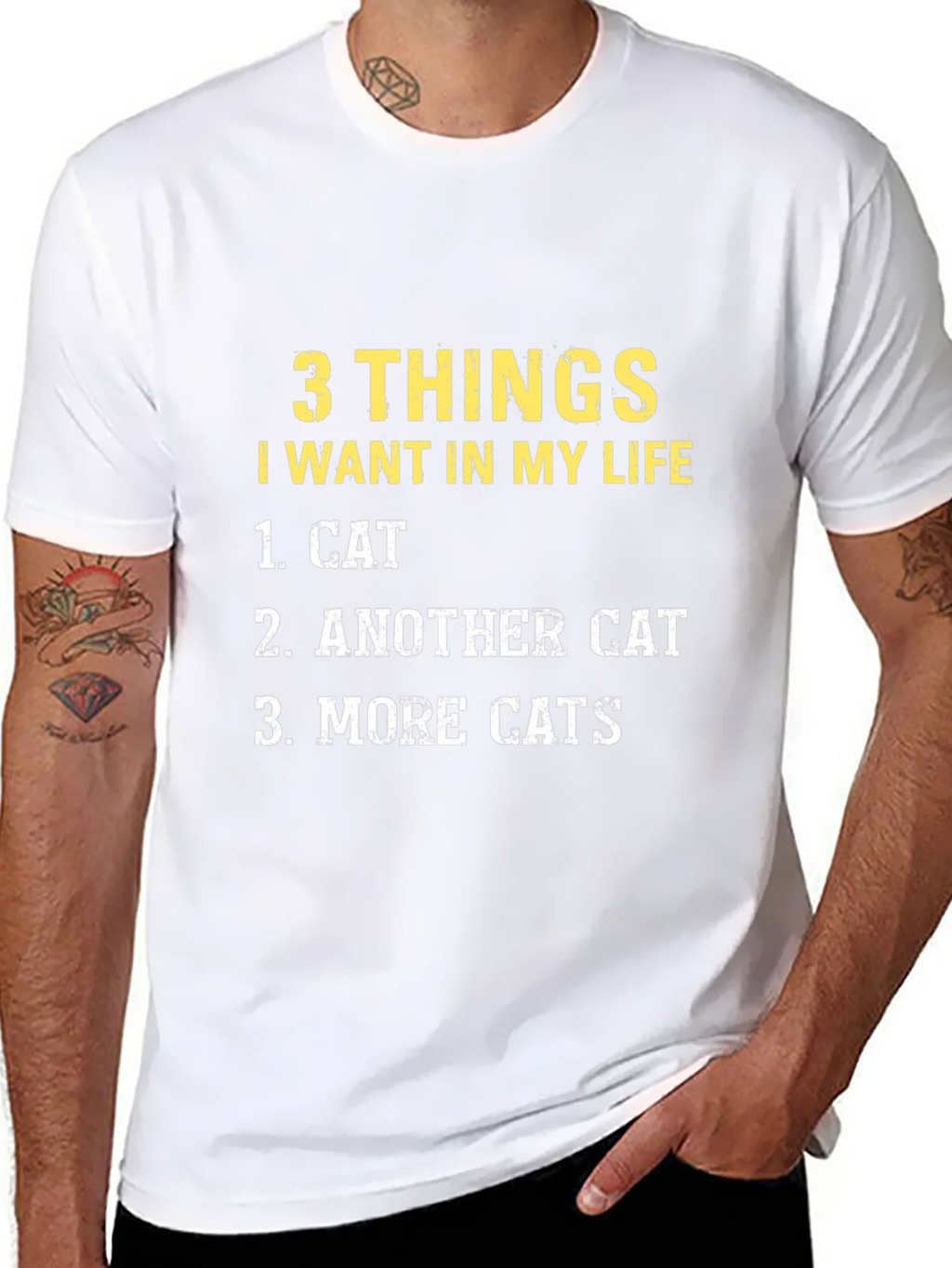 3 Things I Want In My Life Cat T-Shirt