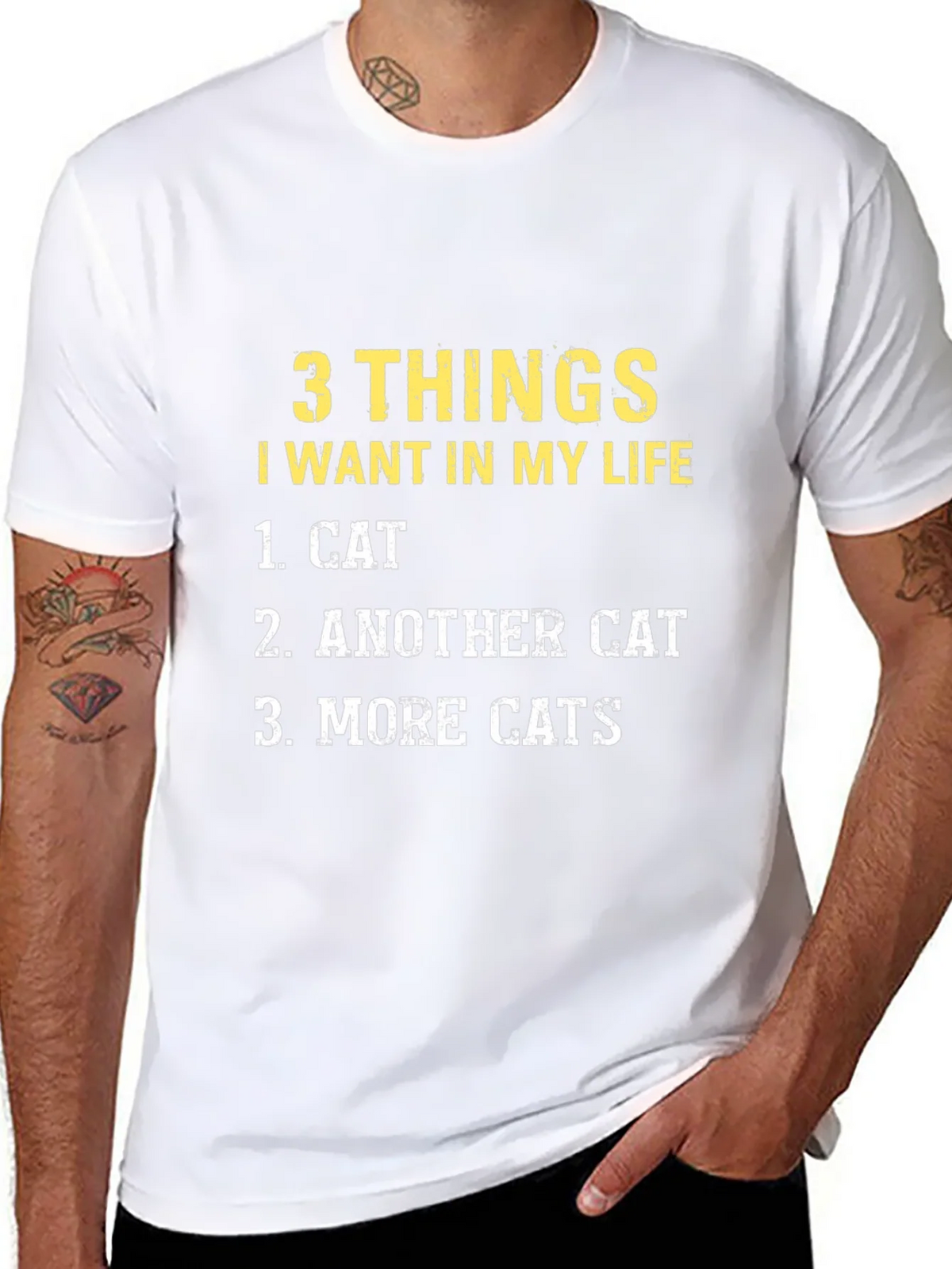 3 Things I Want In My Life Cat T-Shirt