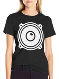 Speaker Graphic Black T-Shirt - Sound System Tee