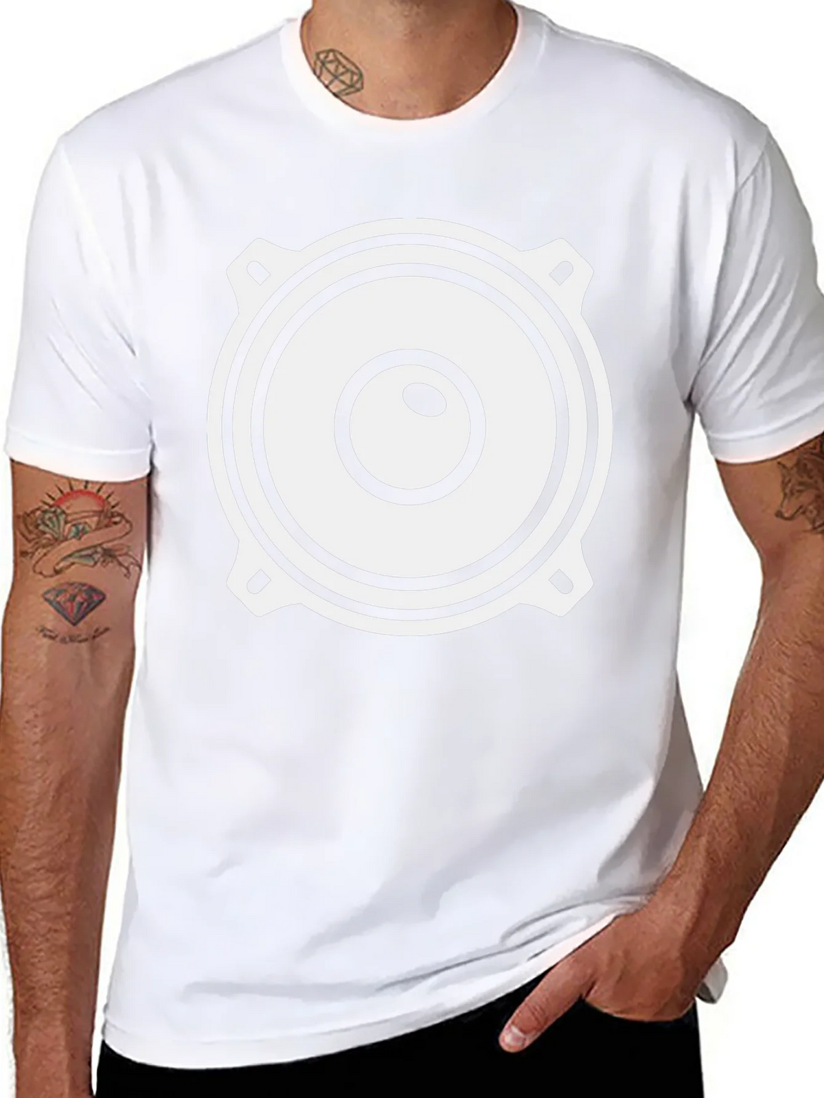 Speaker Graphic Black T-Shirt - Sound System Tee