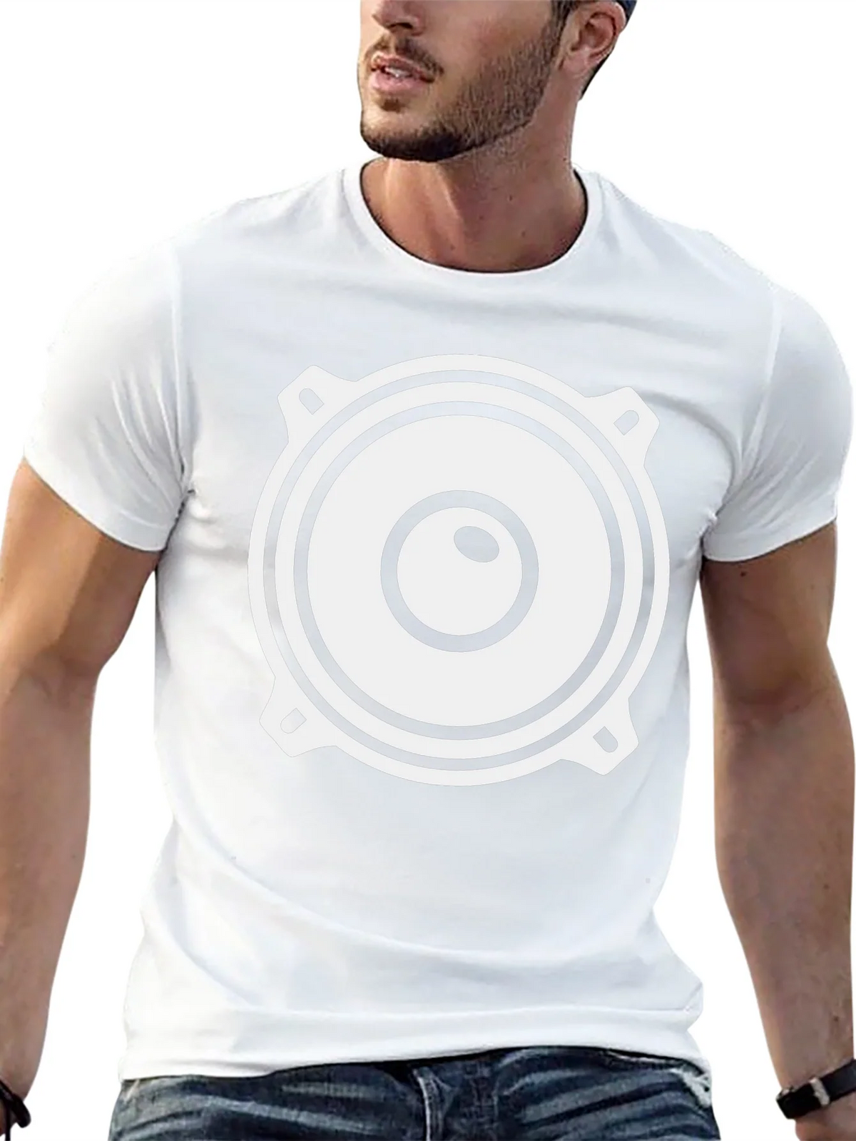 Speaker Graphic Black T-Shirt - Sound System Tee