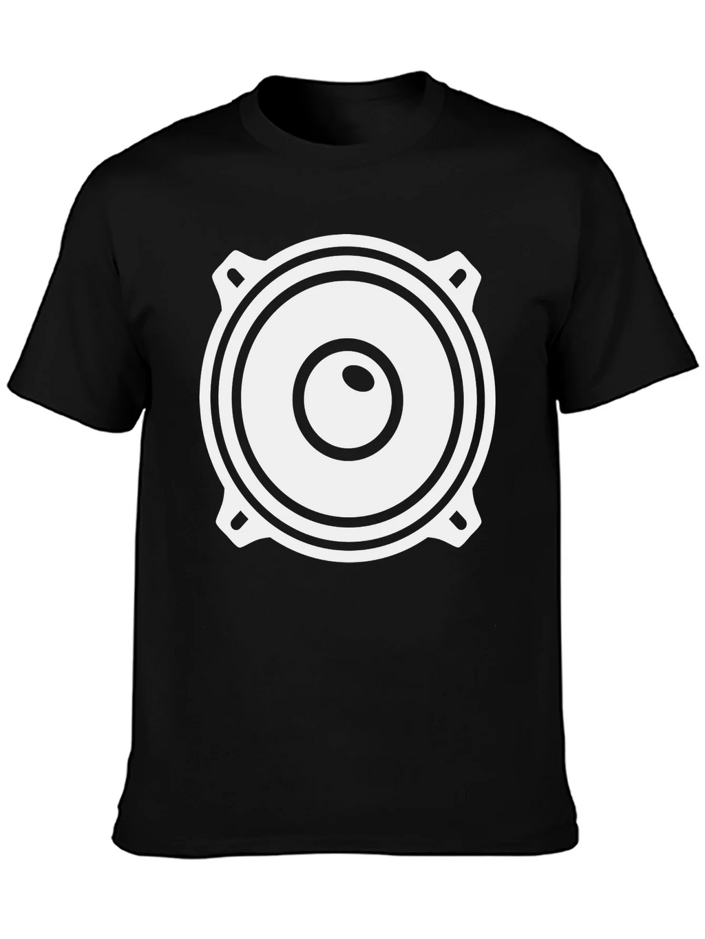 Speaker Graphic Black T-Shirt - Sound System Tee