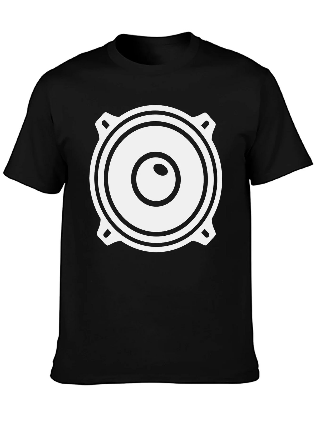 Speaker Graphic Black T-Shirt - Sound System Tee