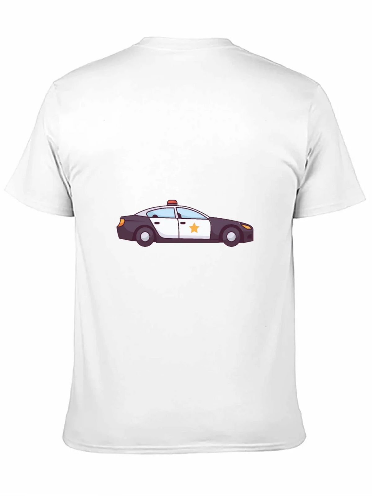 Police Car Graphic T-Shirt - Black