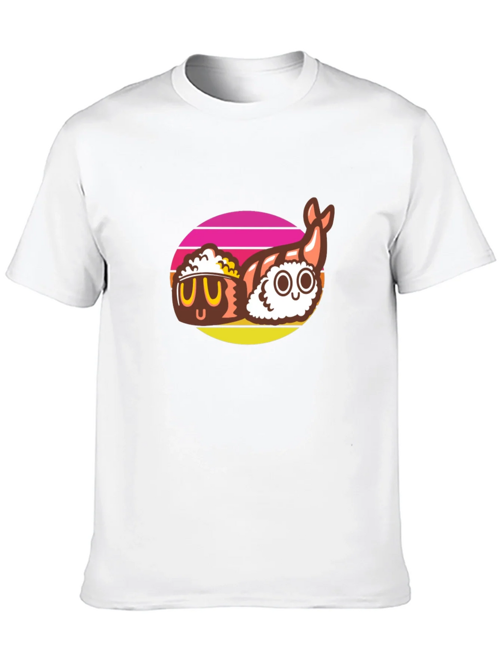 Sushi Graphic Tee - Black Cotton T-Shirt