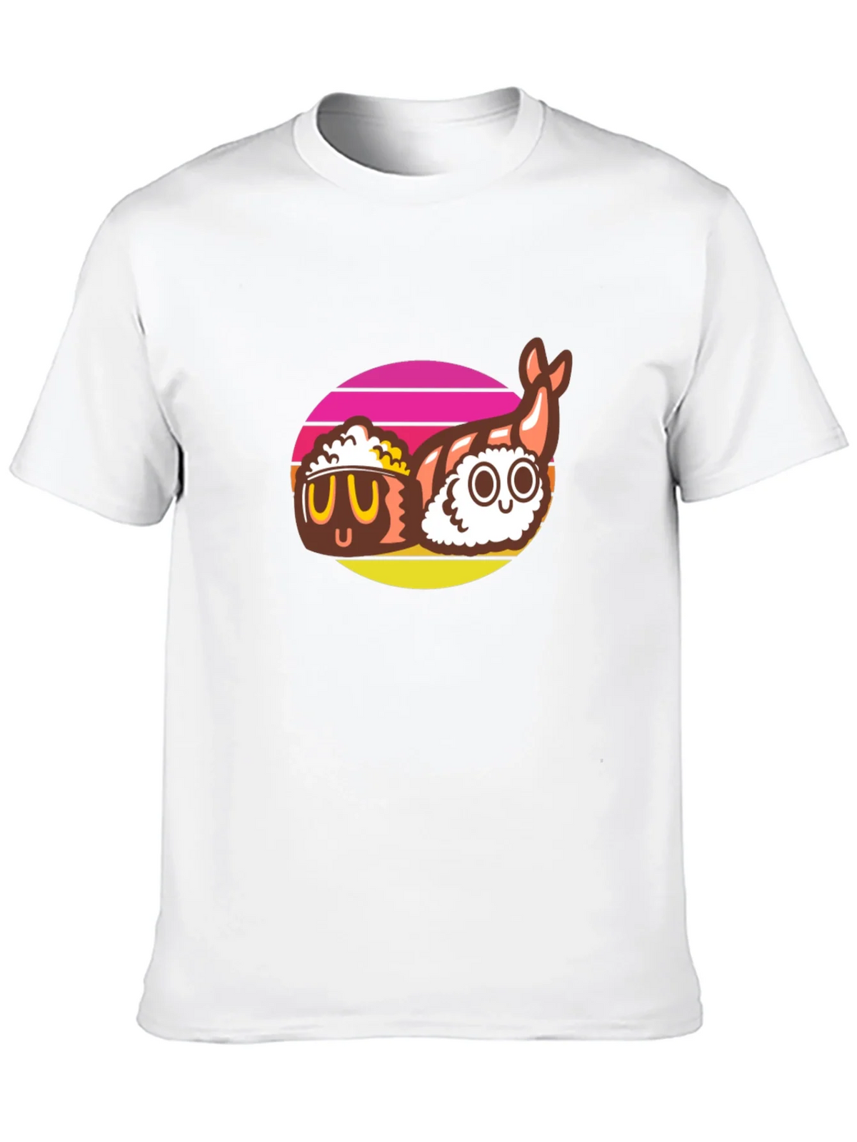 Sushi Graphic Tee - Black Cotton T-Shirt