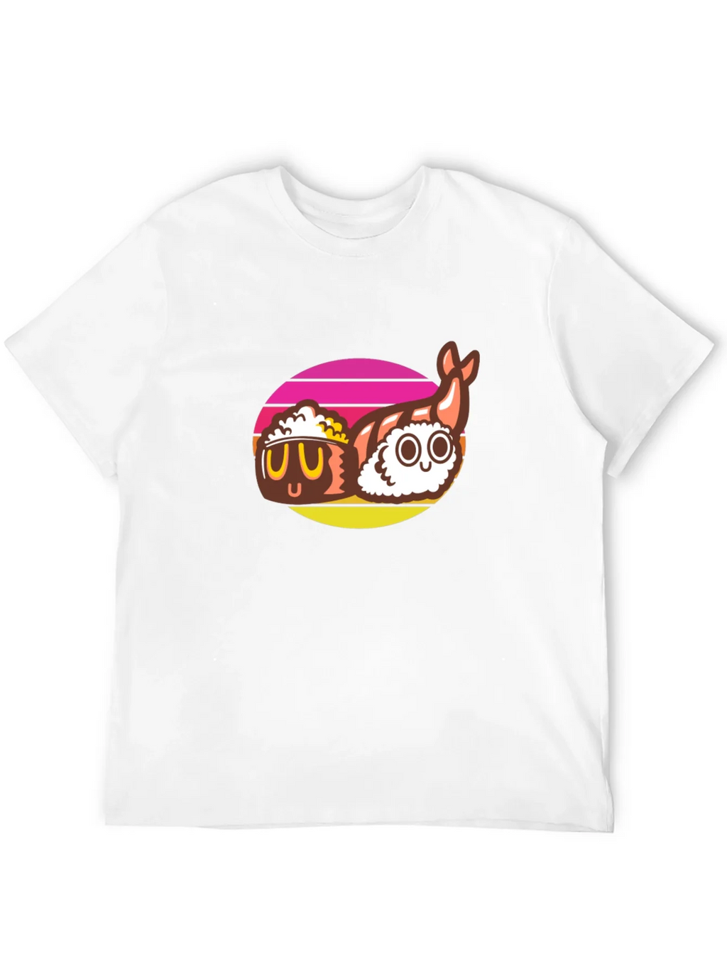 Sushi Graphic Tee - Black Cotton T-Shirt