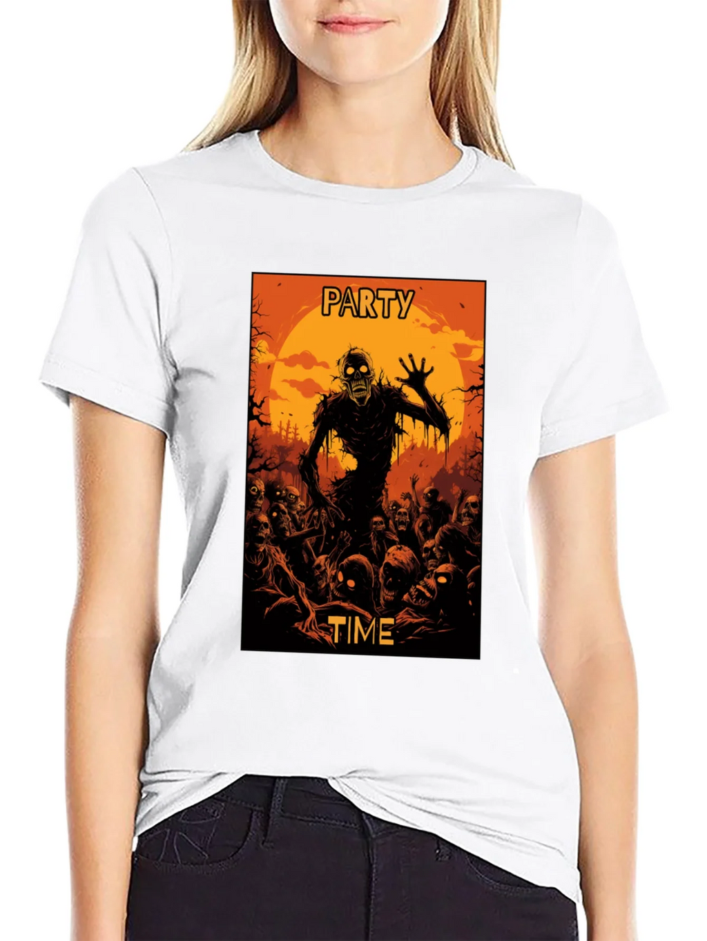 Zombie Party Time Graphic T-Shirt - Halloween Ready!