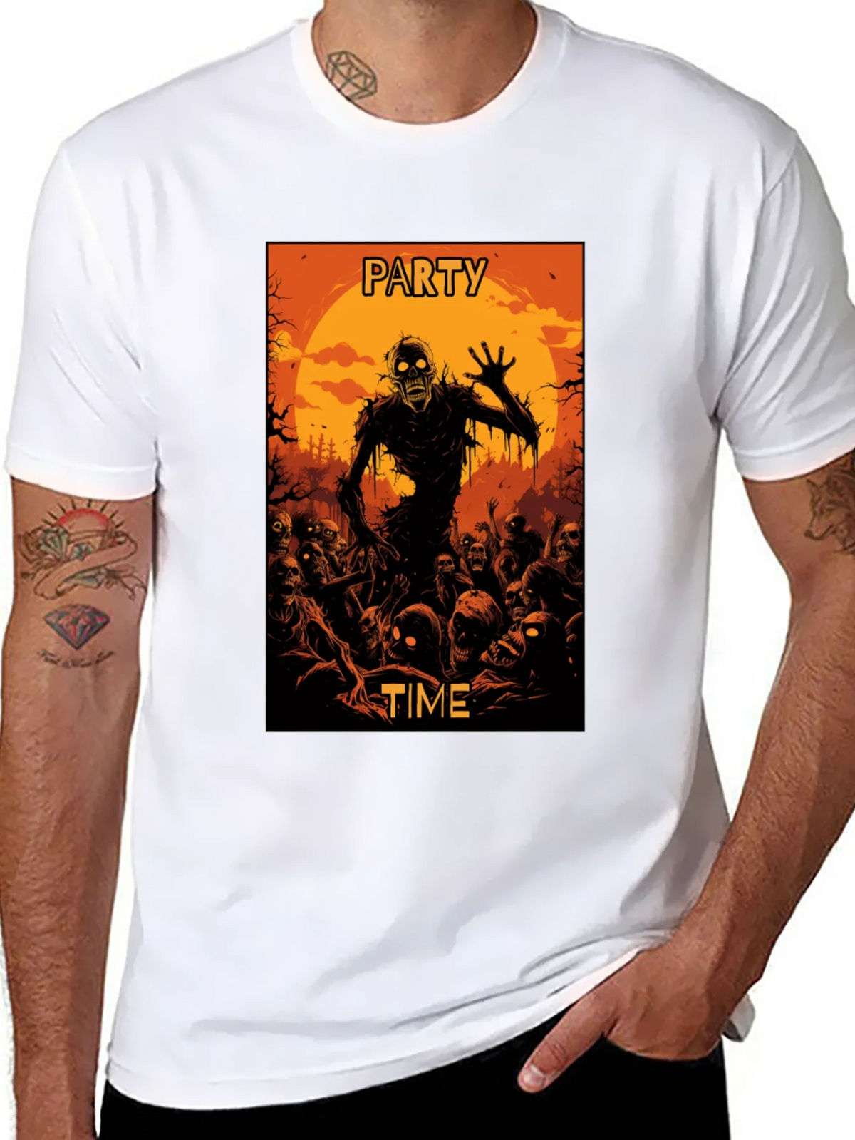 Zombie Party Time Graphic T-Shirt - Halloween Ready!