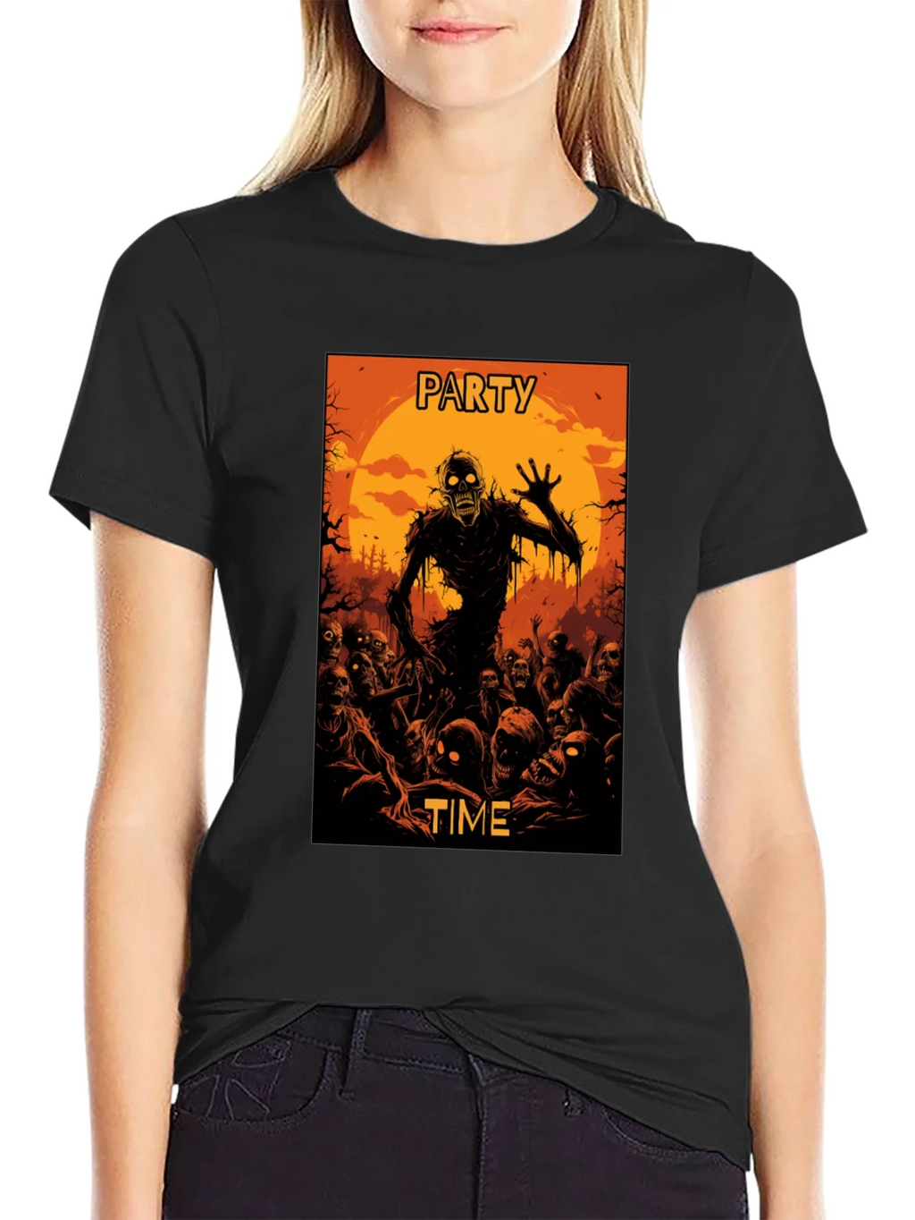 Zombie Party Time Graphic T-Shirt - Halloween Ready!