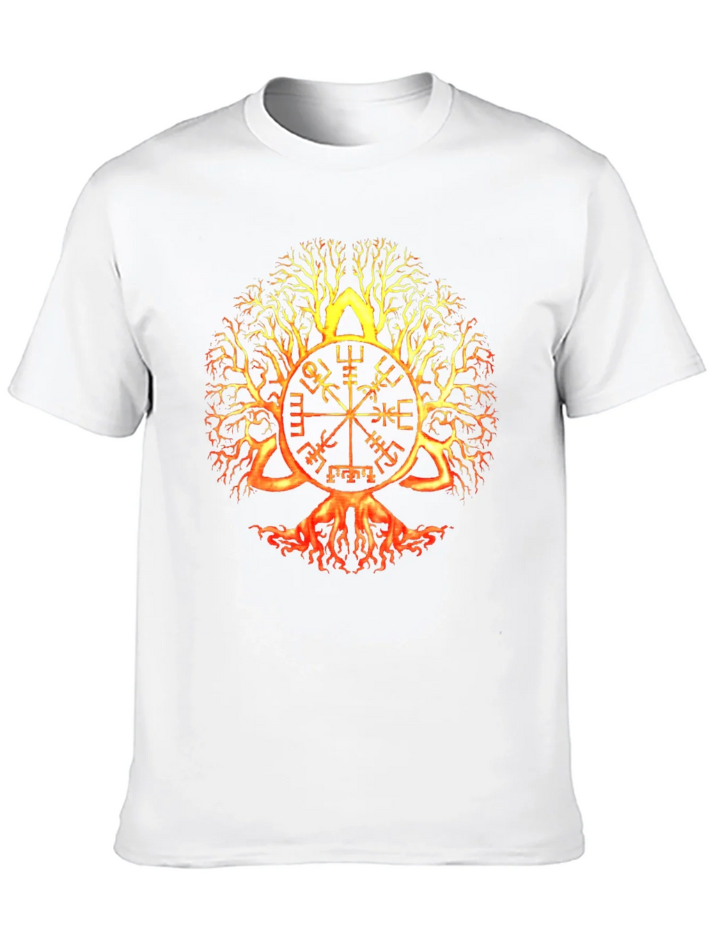 Yggdrasil Vegvisir Black T-Shirt Viking Tree of Life