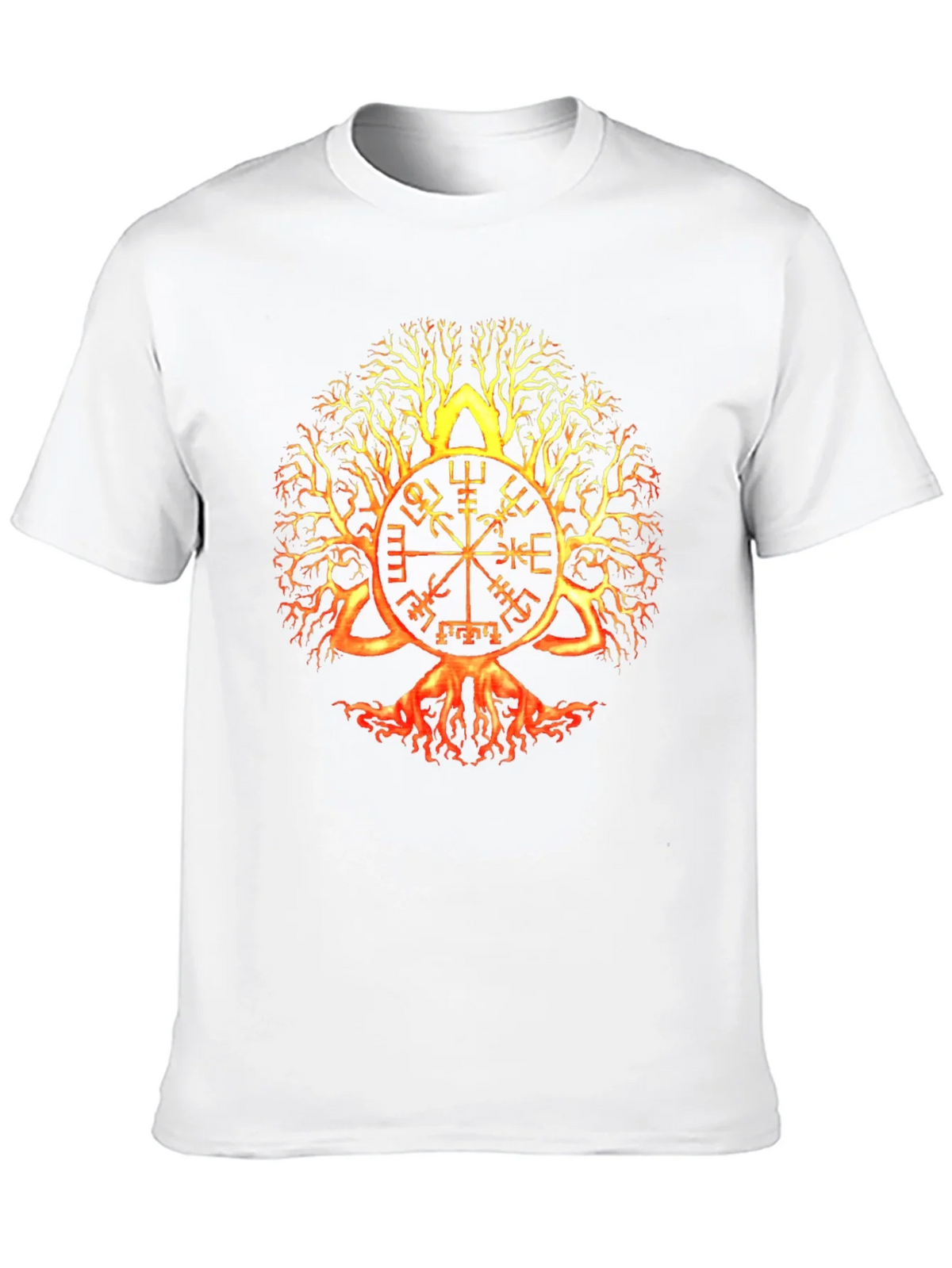 Yggdrasil Vegvisir Black T-Shirt Viking Tree of Life