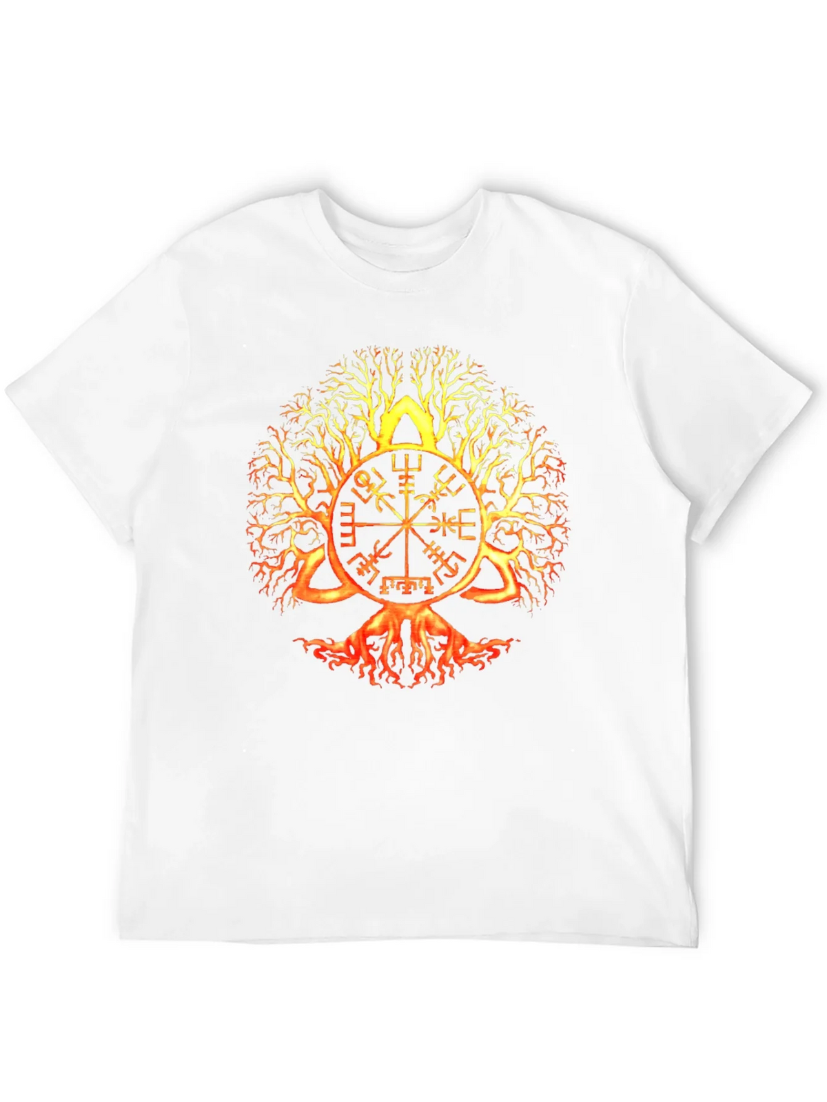 Yggdrasil Vegvisir Black T-Shirt Viking Tree of Life