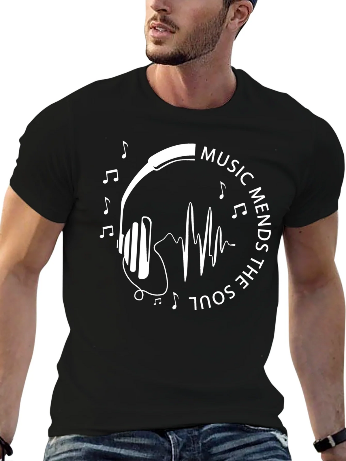 Music Mends The Soul Graphic T-Shirt