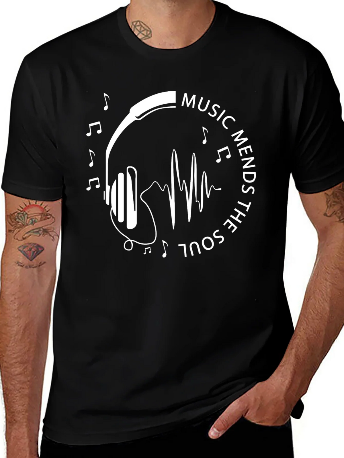 Music Mends The Soul Graphic T-Shirt