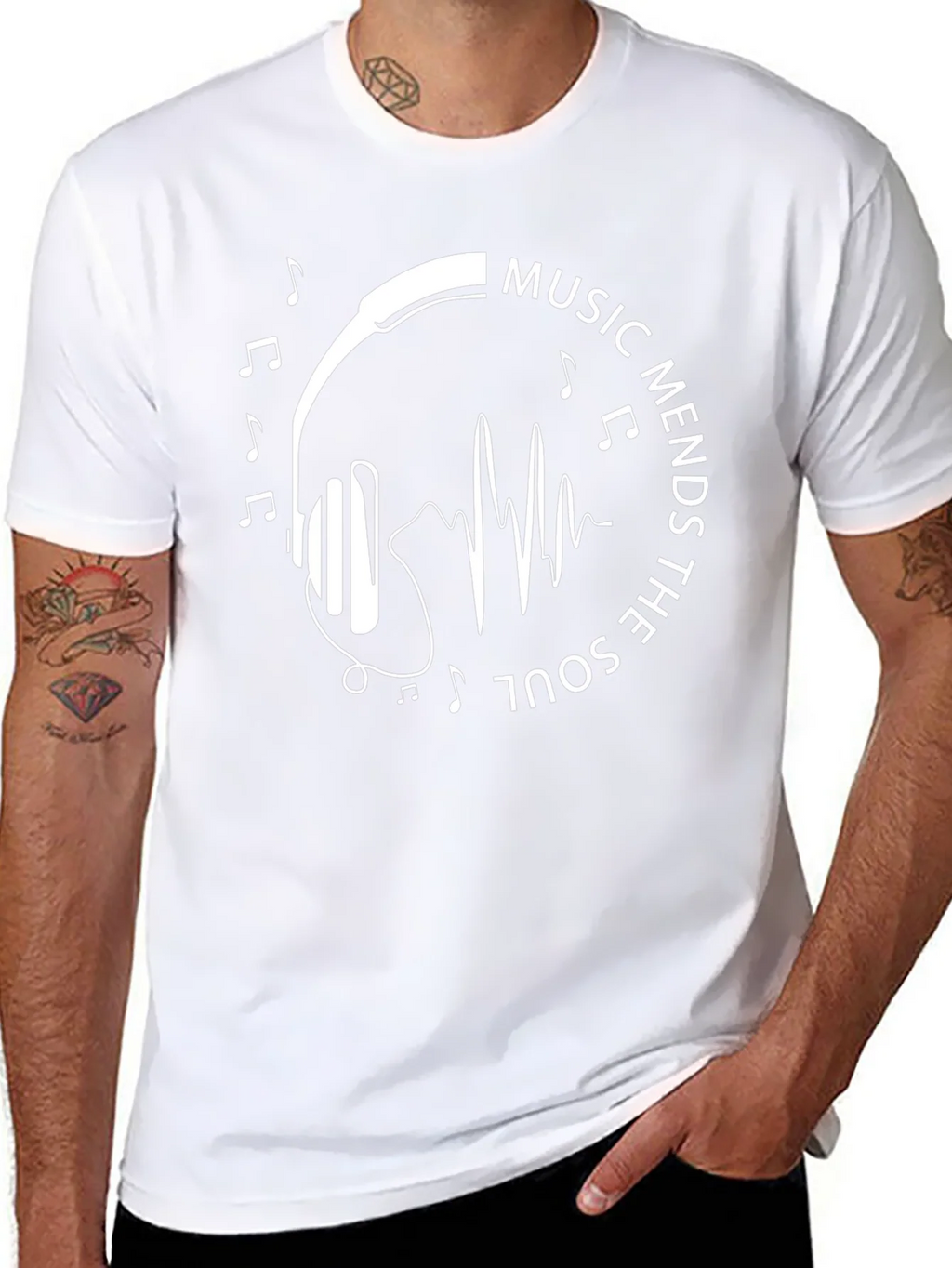 Music Mends The Soul Graphic T-Shirt