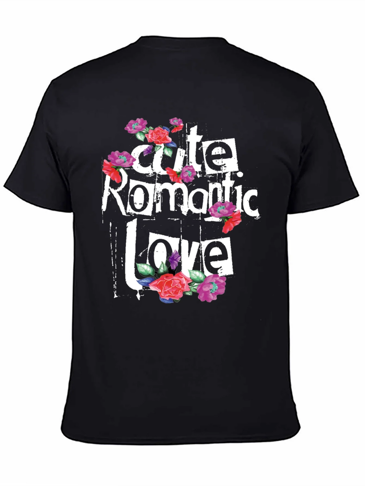 Cute Romantic Love Floral Graphic T-Shirt
