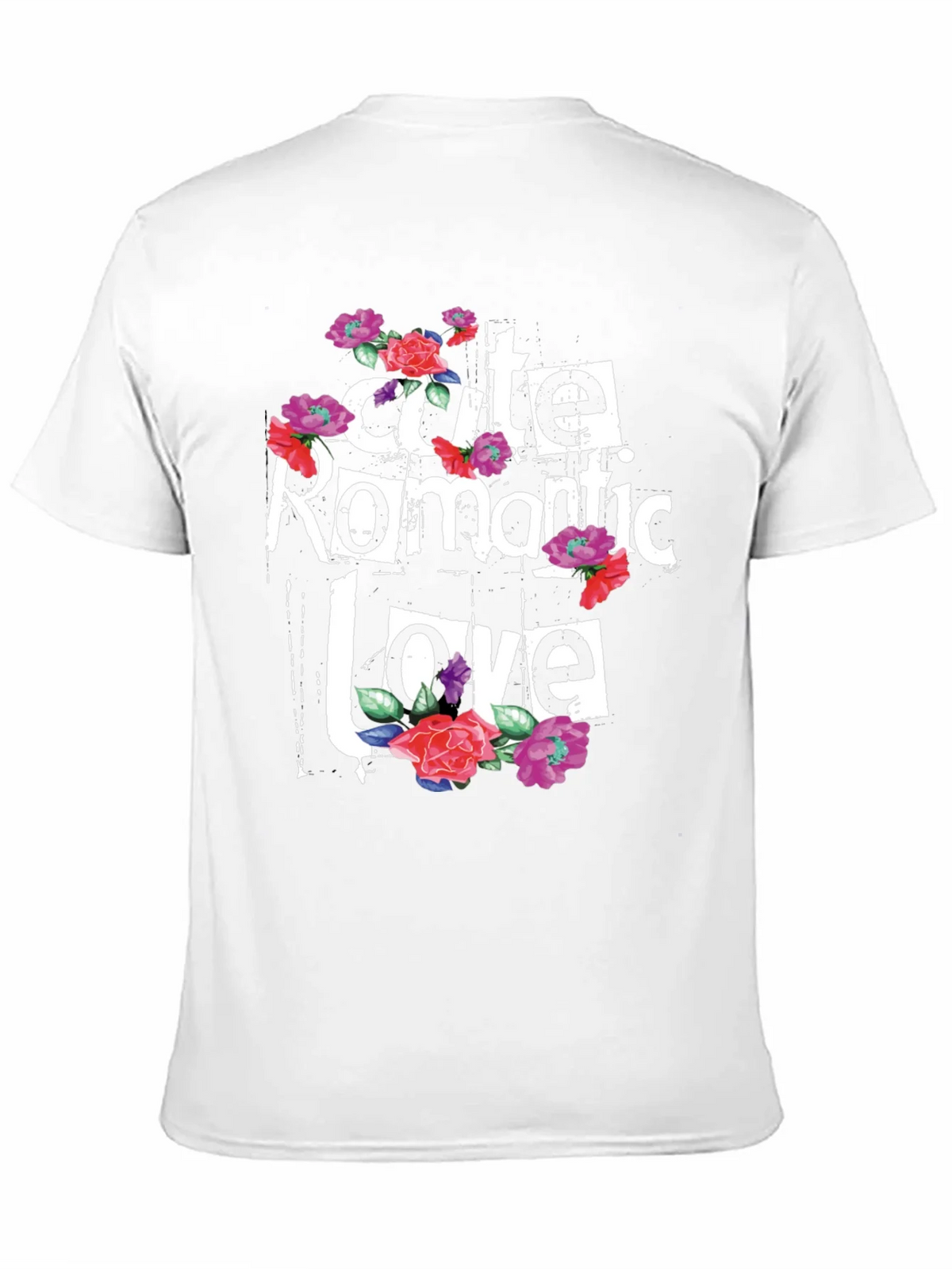 Cute Romantic Love Floral Graphic T-Shirt