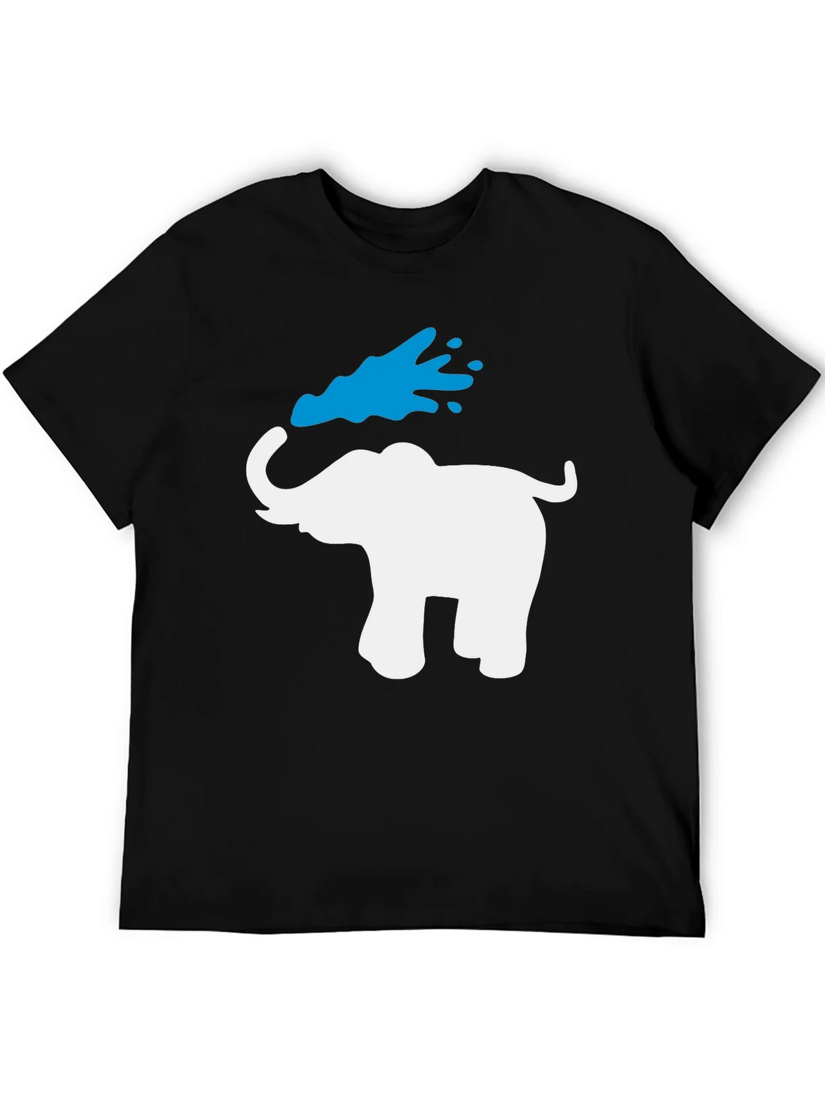 Elephant Water Splash Graphic T-Shirt