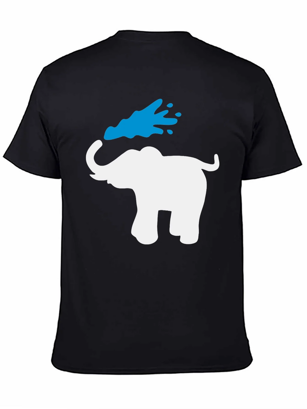 Elephant Water Splash Graphic T-Shirt