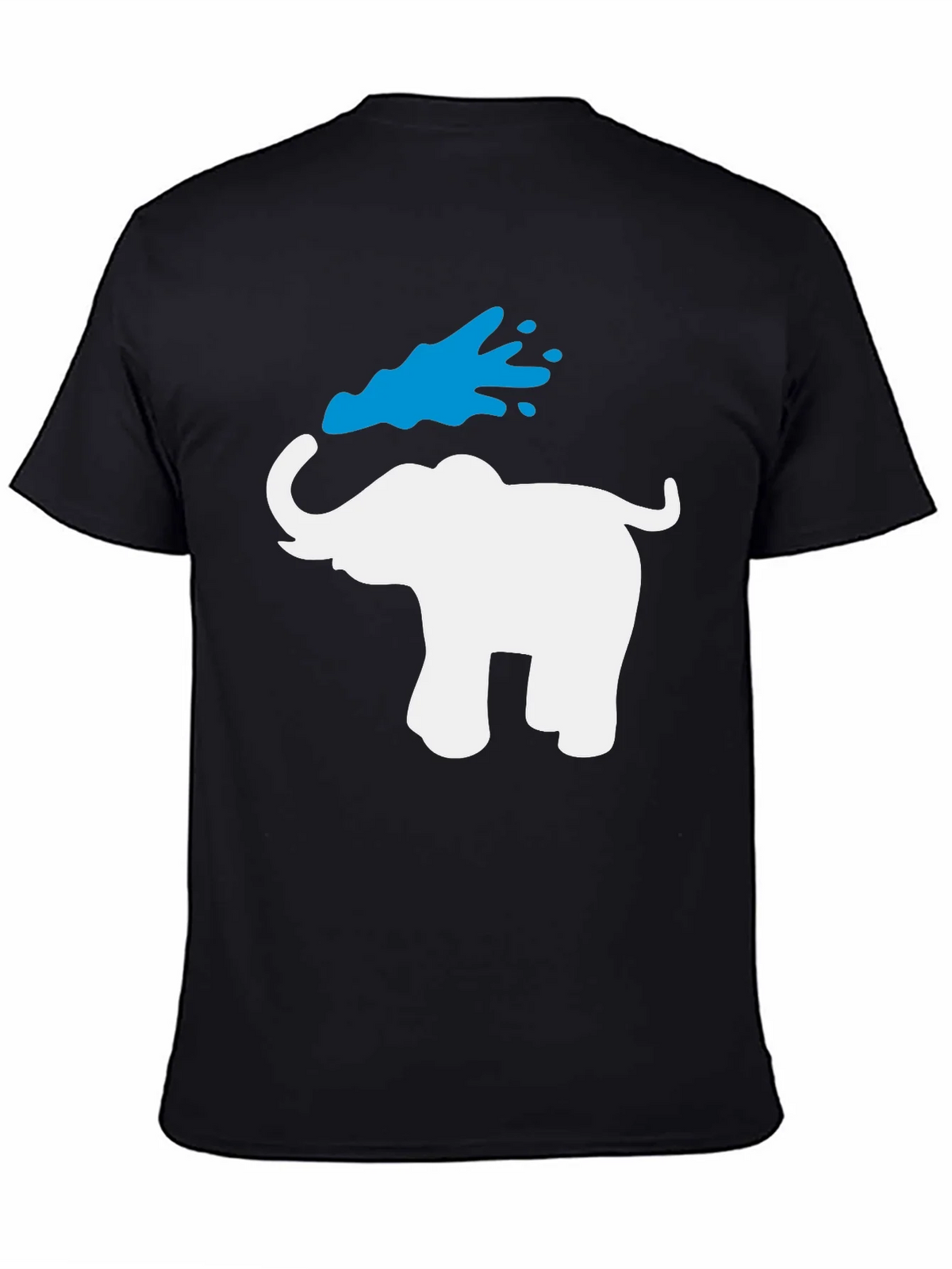 Elephant Water Splash Graphic T-Shirt