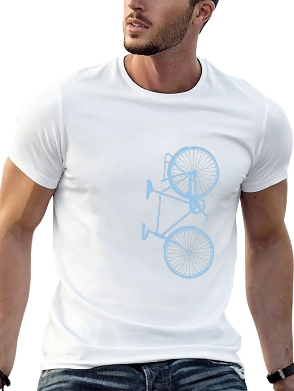 Mens Black Bike Graphic Tee