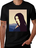 Woman Portrait Graphic Tee - Black