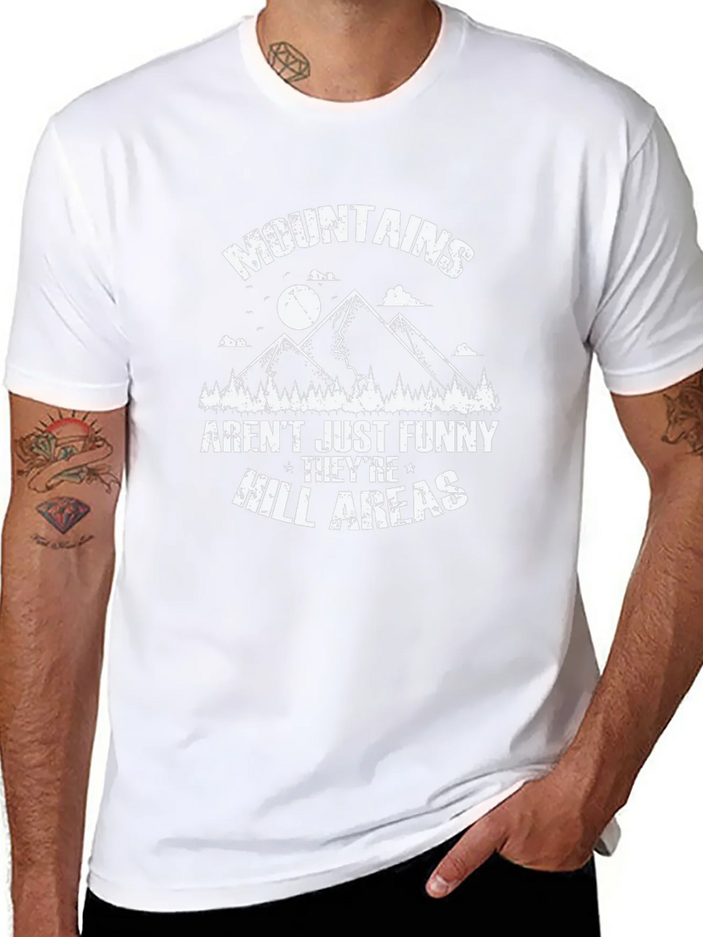 Funny Mountains T-Shirt - Hill Areas Pun