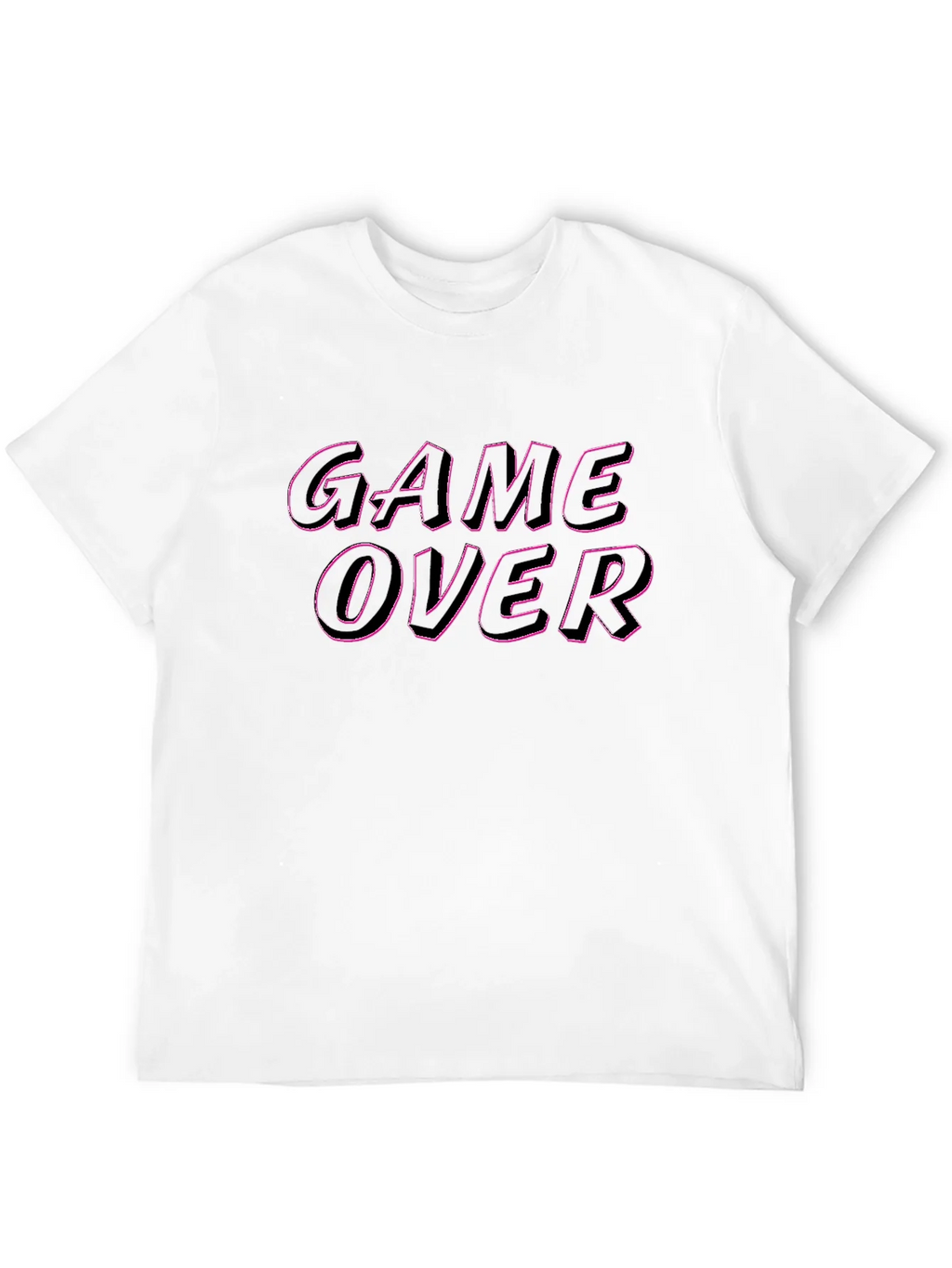 Game Over Graphic Tee - Black Casual T-Shirt