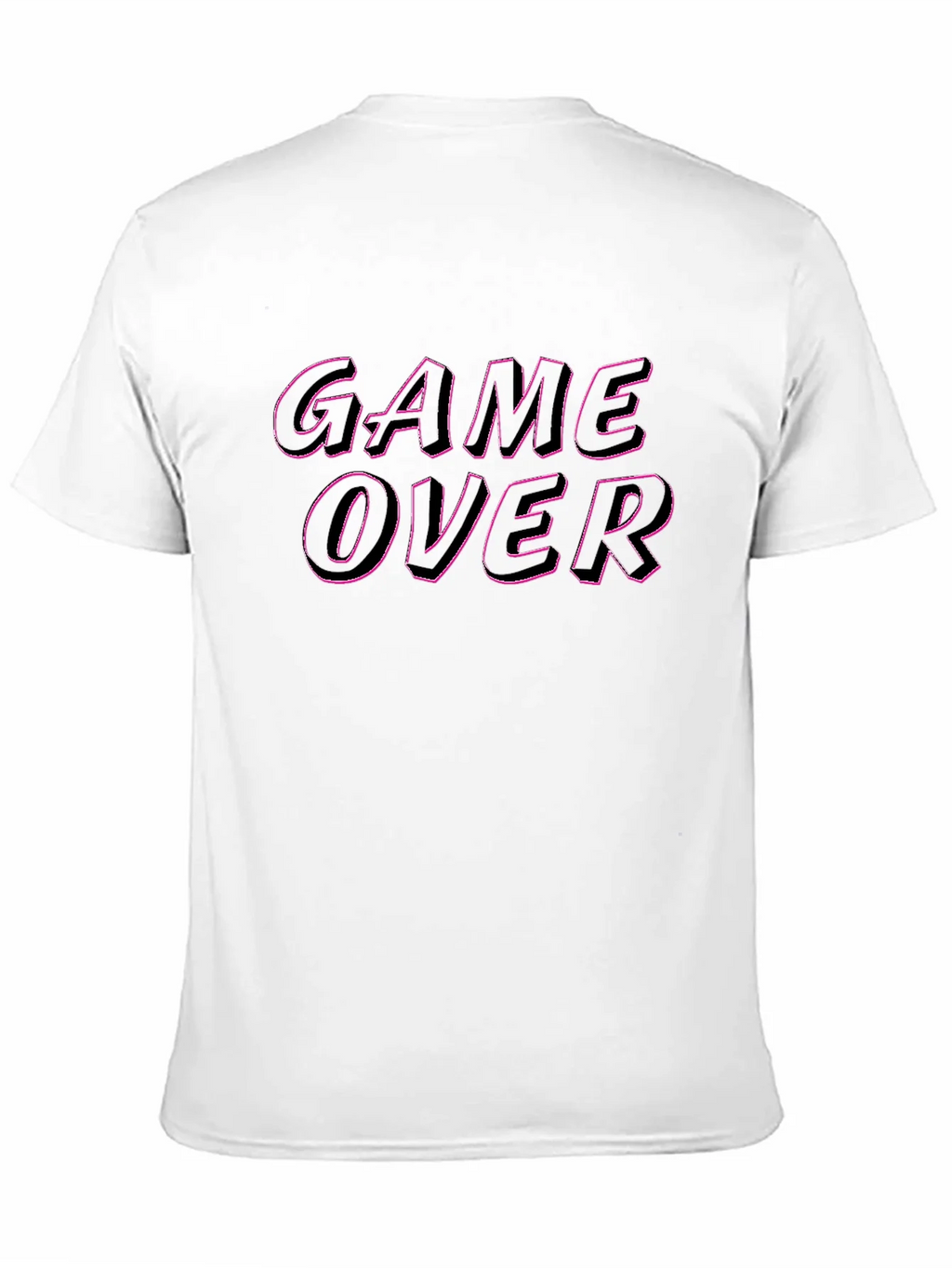 Game Over Graphic Tee - Black Casual T-Shirt