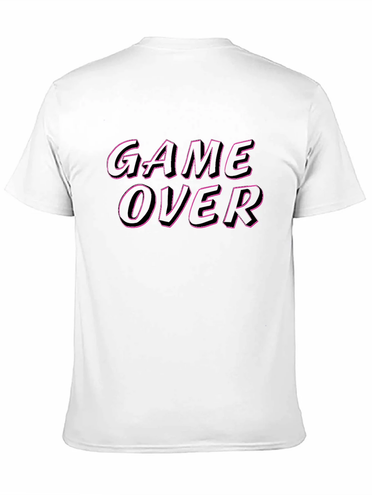 Game Over Graphic Tee - Black Casual T-Shirt