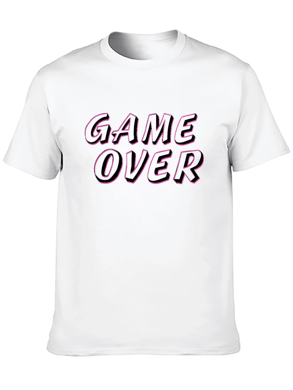 Game Over Graphic Tee - Black Casual T-Shirt