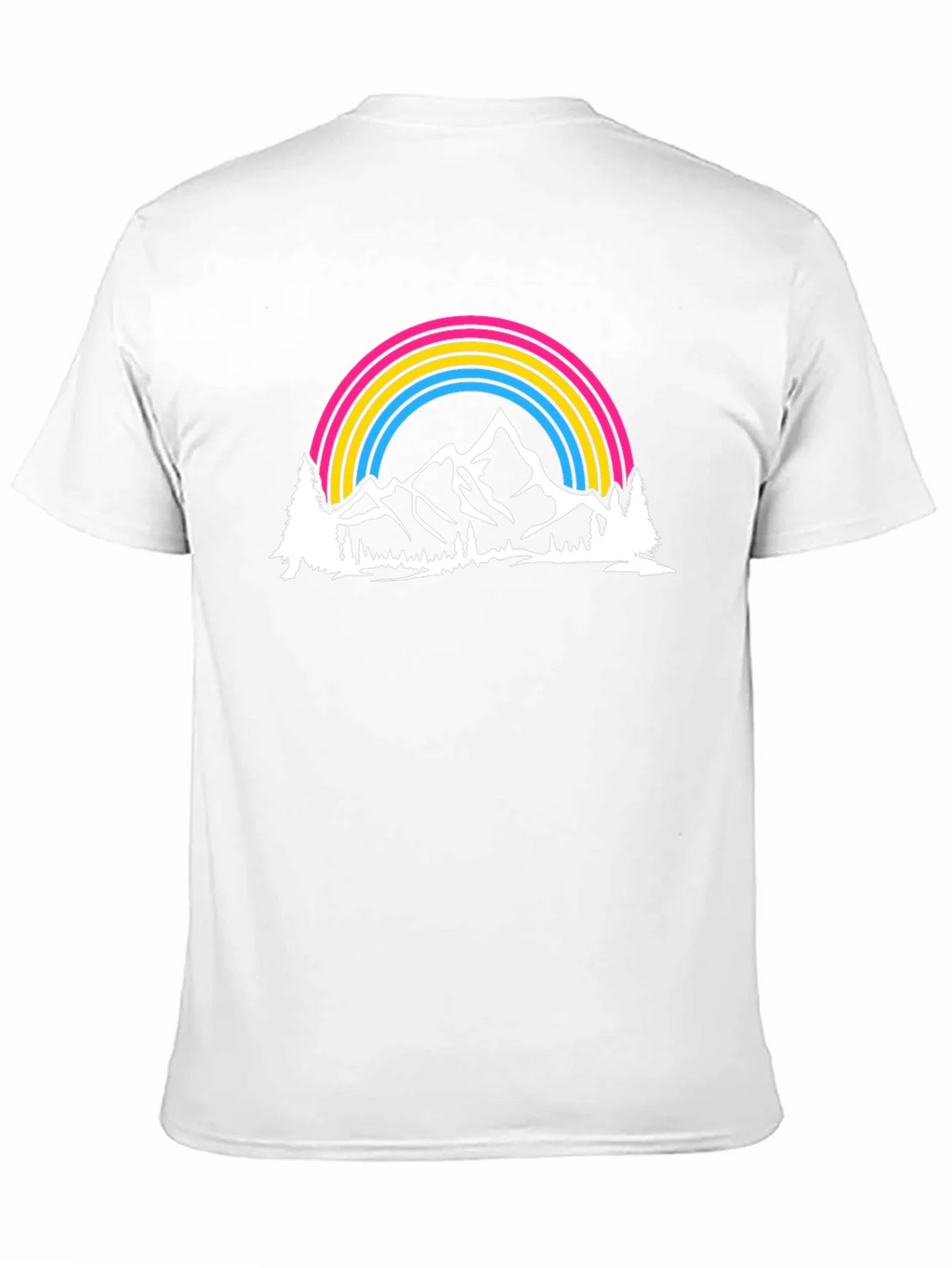 Pansexual Pride Mountain Rainbow Graphic T-Shirt