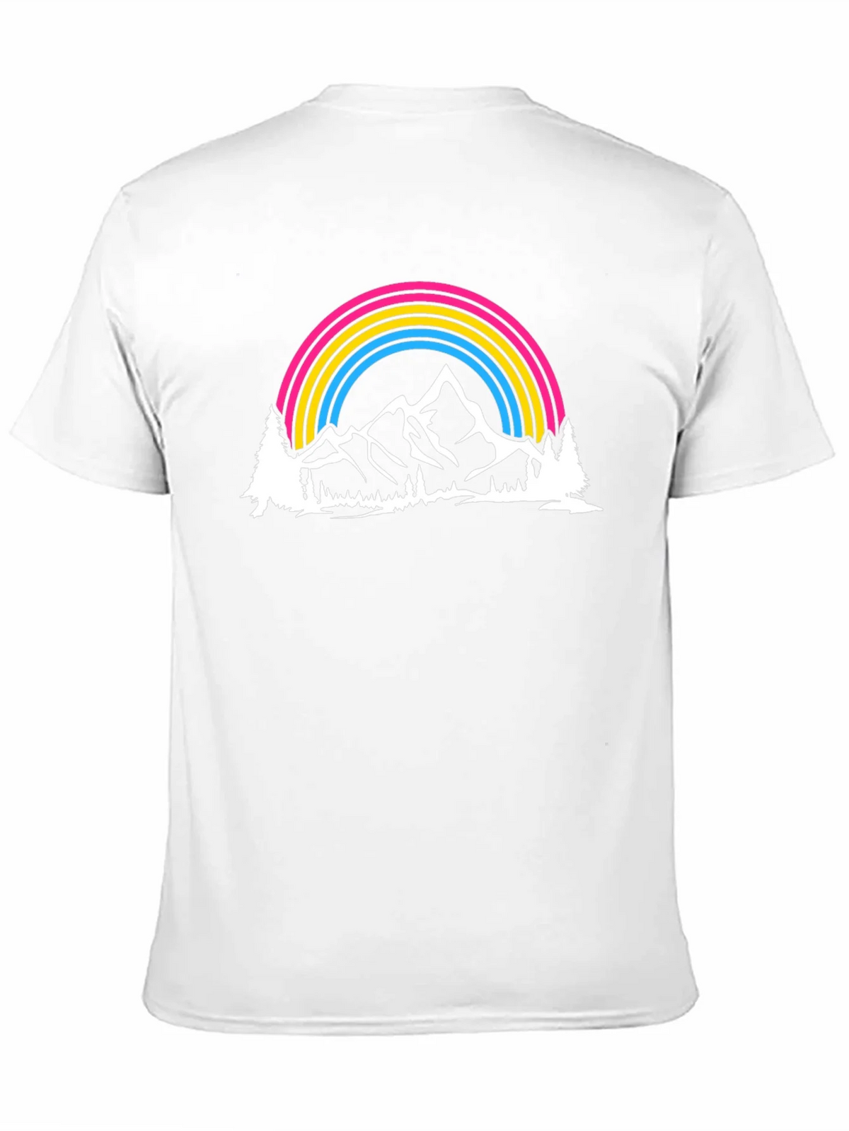 Pansexual Pride Mountain Rainbow Graphic T-Shirt