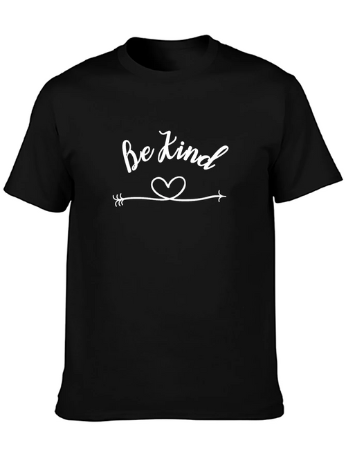 Be Kind Heart Arrow T-Shirt - Black Casual Tee