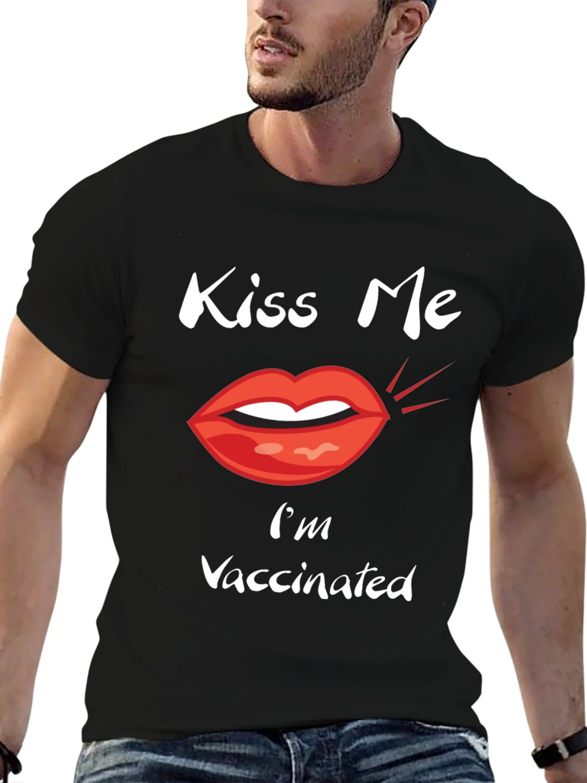 Kiss Me Im Vaccinated Tee