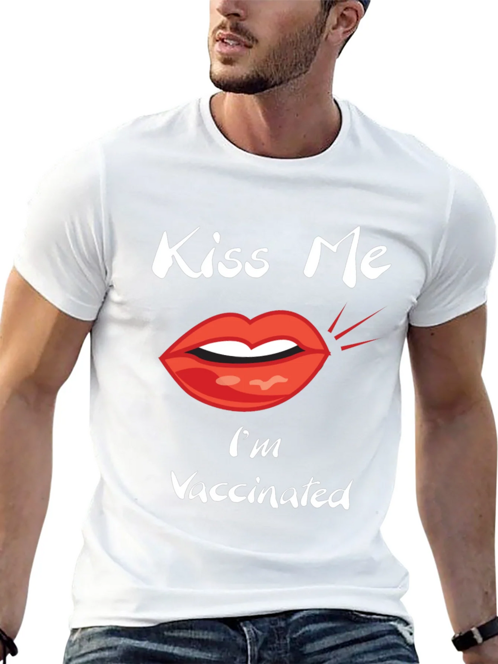Kiss Me Im Vaccinated Tee