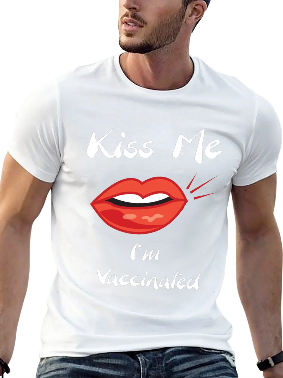Kiss Me Im Vaccinated Tee