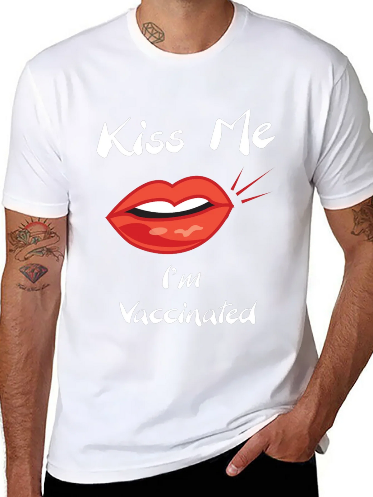 Kiss Me Im Vaccinated Tee