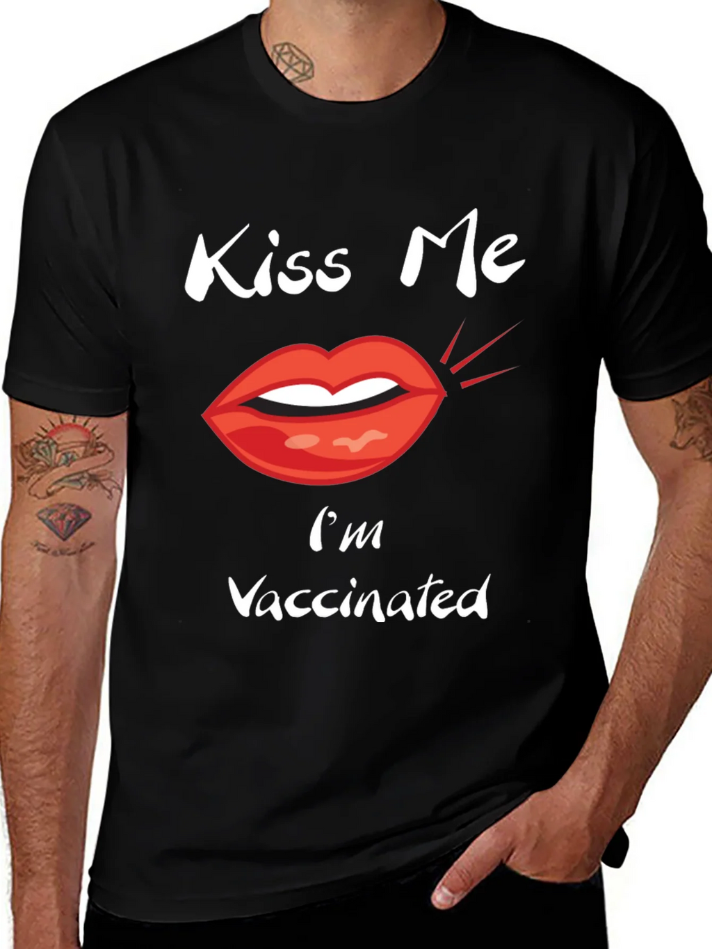Kiss Me Im Vaccinated Tee