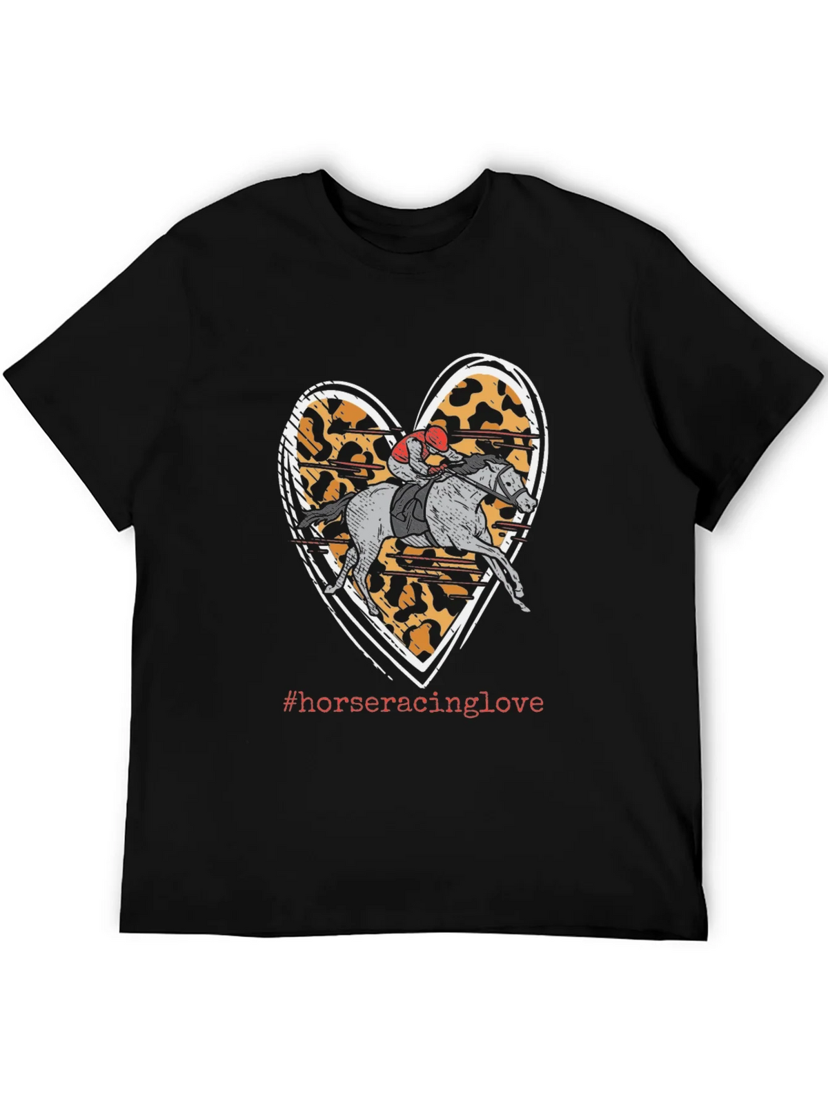 Horse Racing Love Heart T-Shirt