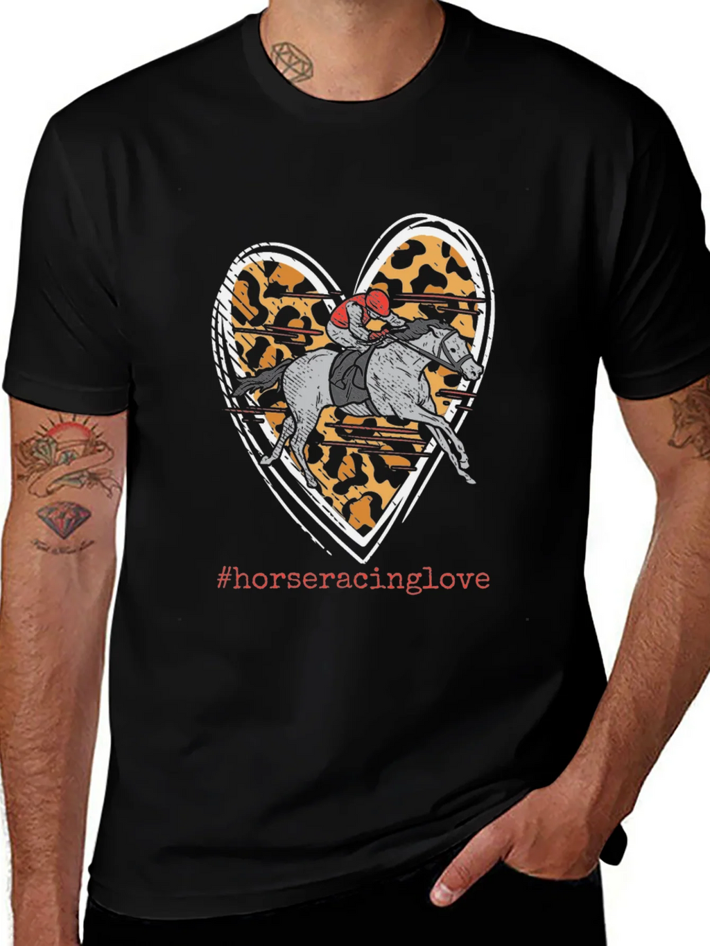 Horse Racing Love Heart T-Shirt