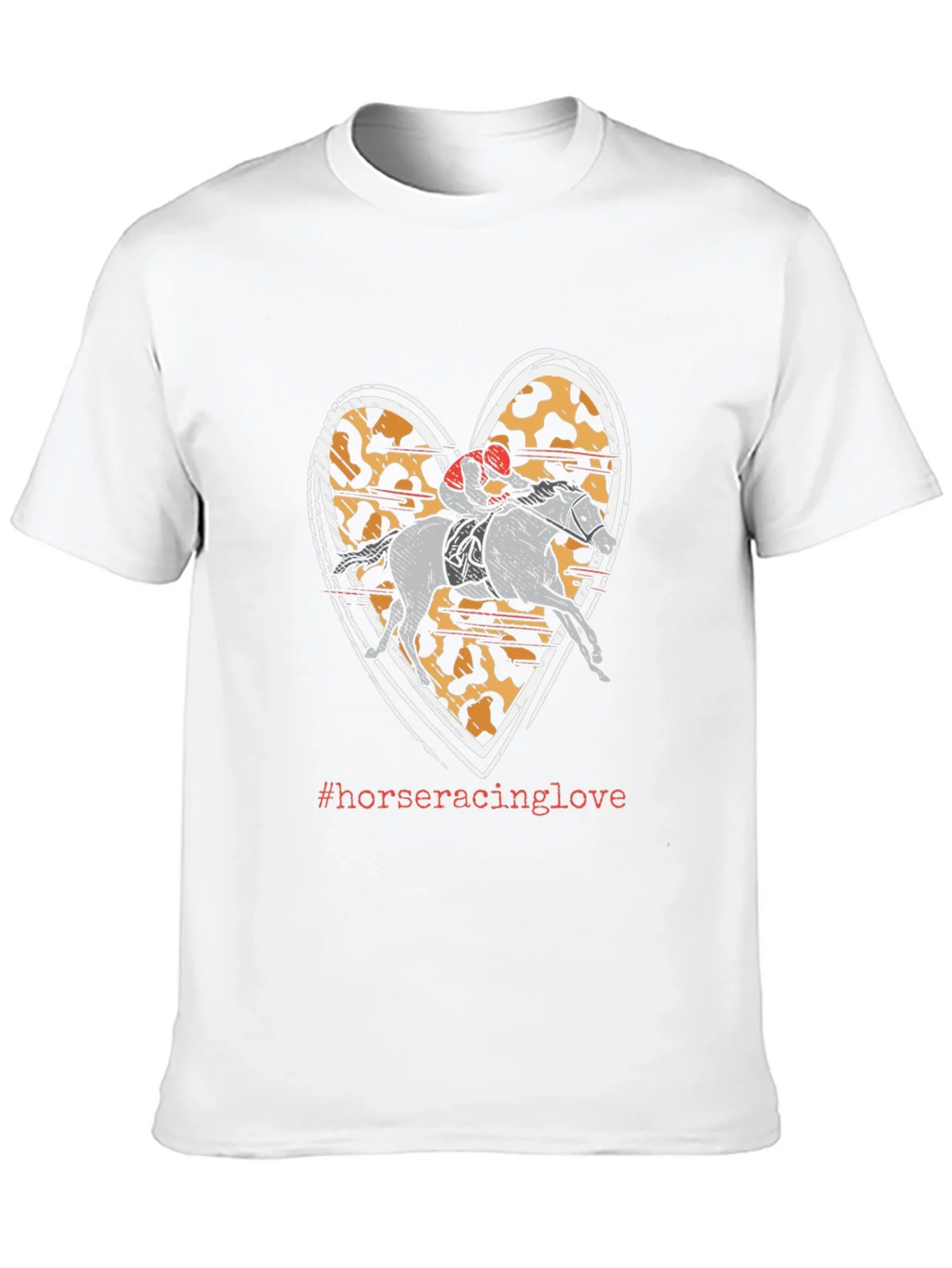 Horse Racing Love Heart T-Shirt
