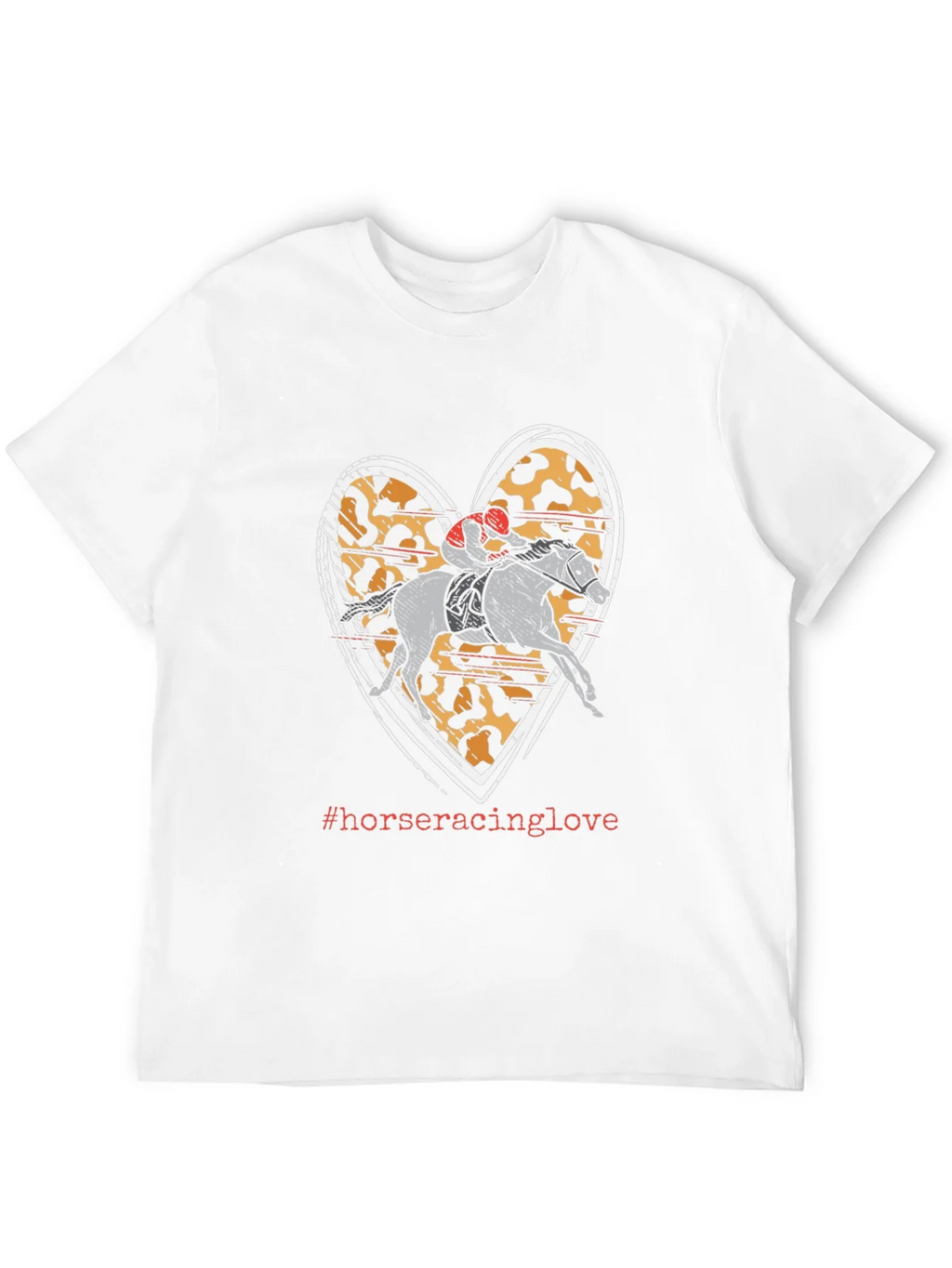 Horse Racing Love Heart T-Shirt