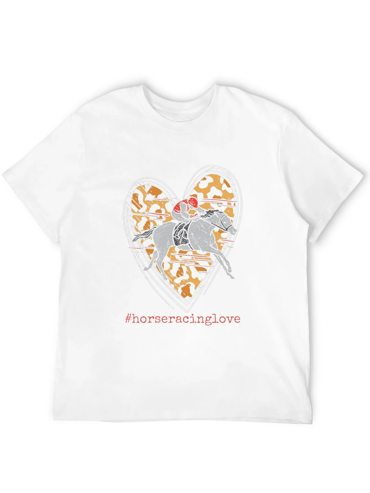 Horse Racing Love Heart T-Shirt