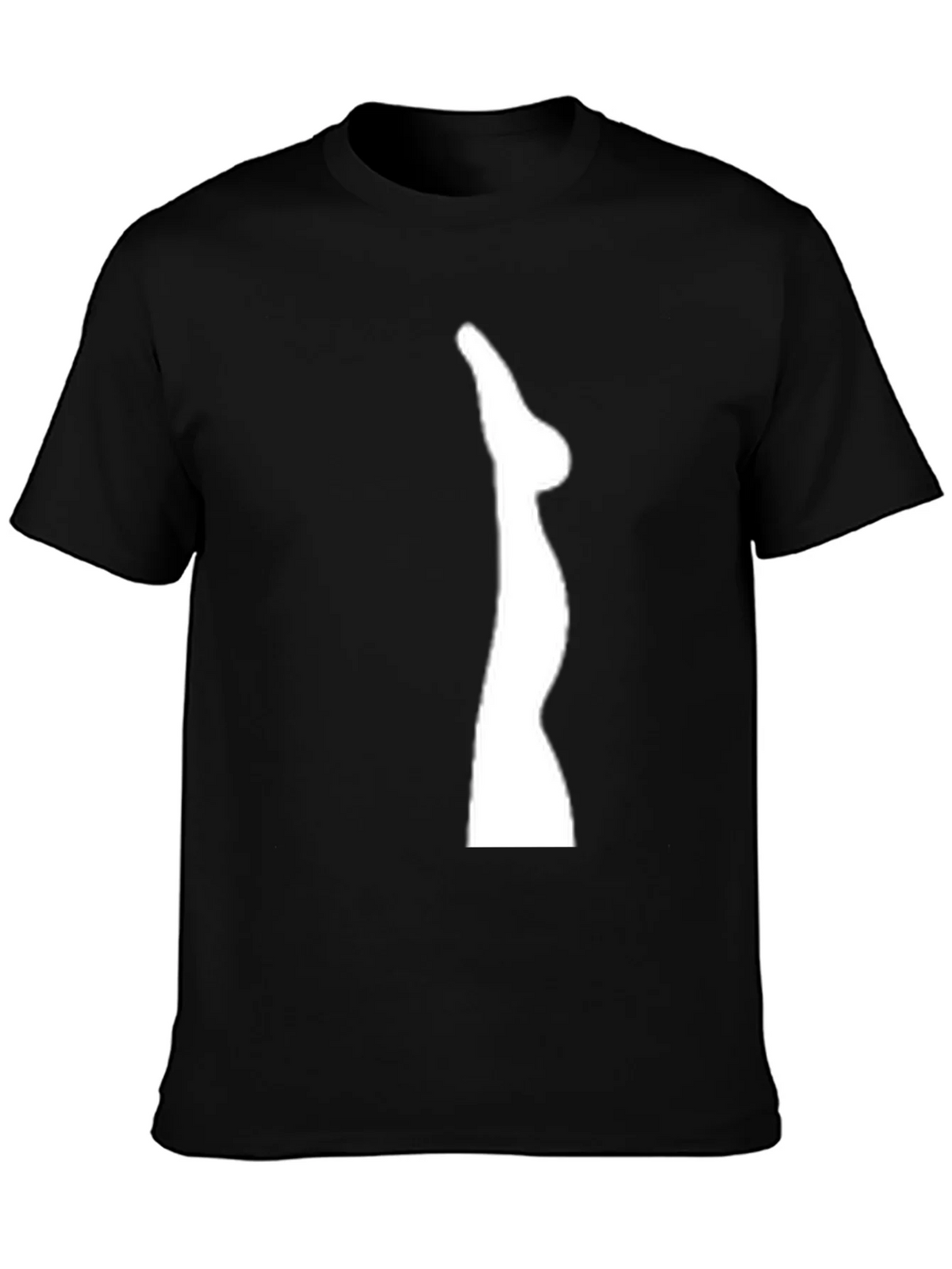Mens Black T-Shirt with Leg Graphic