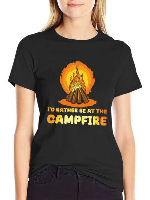 Campfire Graphic Tee - Nature Lovers T-Shirt