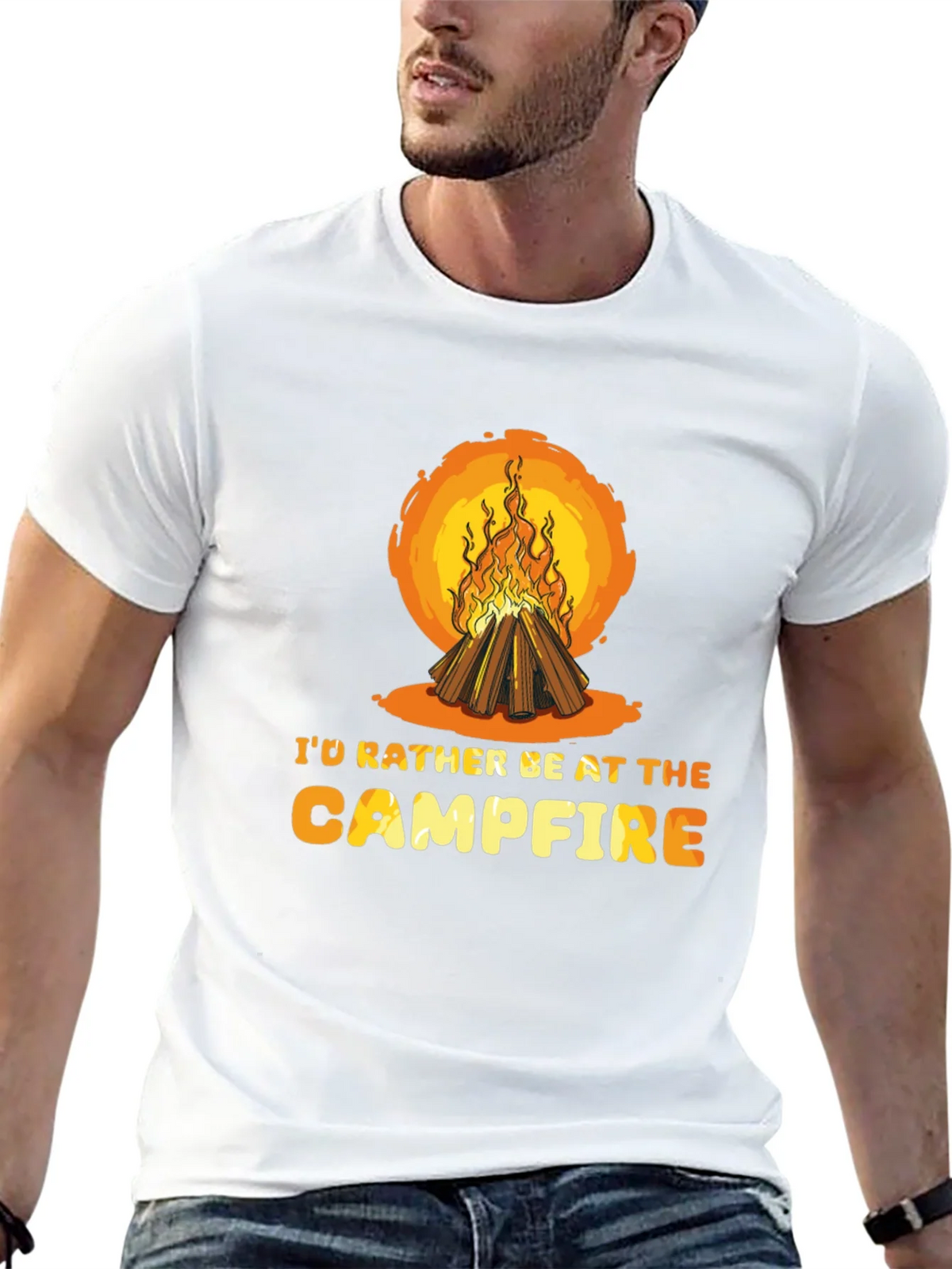 Campfire Graphic Tee - Nature Lovers T-Shirt